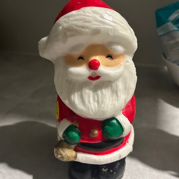 Vintage Festive Red and White Santa Claus Candle - Picture 1 of 1